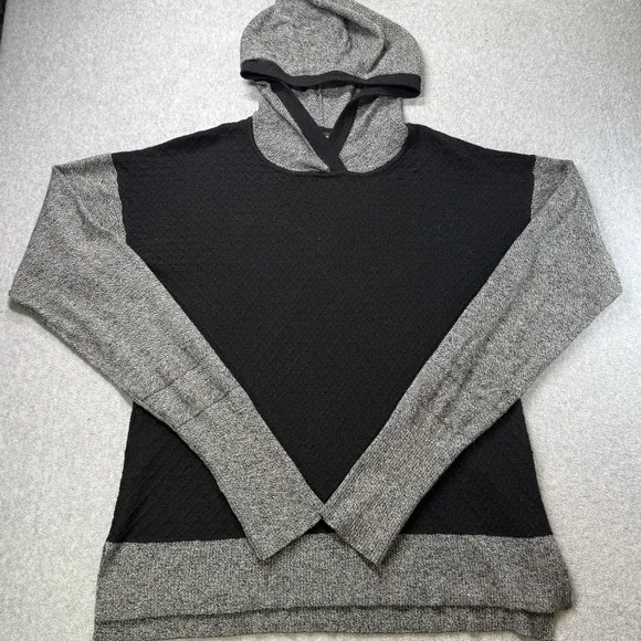 Smartwool Women's Hoodie Small Black Gray Long Sleeve Wool Blend Pullover - Picture 1 of 11